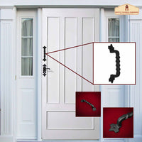 Dark renaissance iron door handle