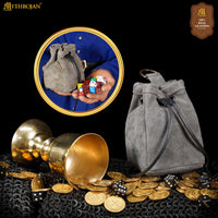 Medieval Drawstring Belt Bag - Grey