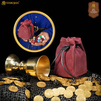 Medieval Drawstring Belt Bag - Red