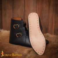 Medieval Leather Ankle Boots-26461BK 5
