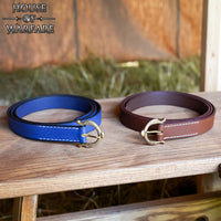 Early Middle Ages Blue Leather Belt