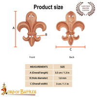 Fleur de Lys Fabric Badge