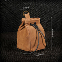 Medieval Drawstring Belt Bag - Light Brown