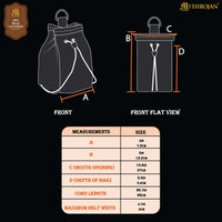 Medieval Drawstring Belt Bag - Grey