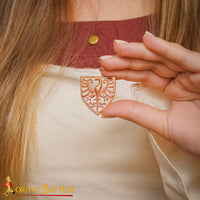 Bronze Heraldic Eagle Leather Belt Decoration