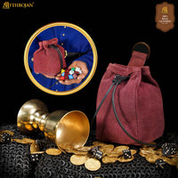 Medieval Drawstring Belt Bag - Red