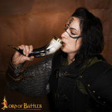 Large Viking Runic Drinking Horn 13" - 15" inch (32cm to 38cm)