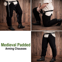 Gambeson padded chausses legs in black