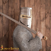 German knights Helmet with brass