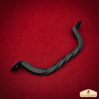 Gothic Hand forged handle with twisted grips