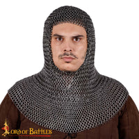 Gothic chainmail coif for theatre TV costume 