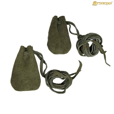 Green Leather medicine bag