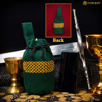 Green fabric celtic bag