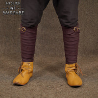 Viking Winingas – Brown Canvas Leg Wraps with brass clasps