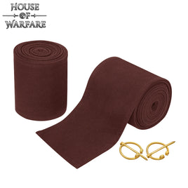 Viking Winingas – Brown Canvas Leg Wraps with brass clasps