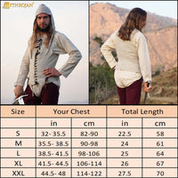 Handcrafted Linen Sleeveless Pourpoint Size Guide