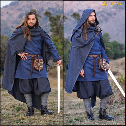 Heavy weight blue wool cape