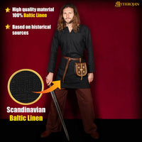 Viking Tunic "Erik" - Black Linen