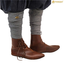 Viking Winingas – Wool Leg Wraps with Brass Raven Clasps