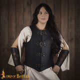 LARP Ladies viking black leather armour