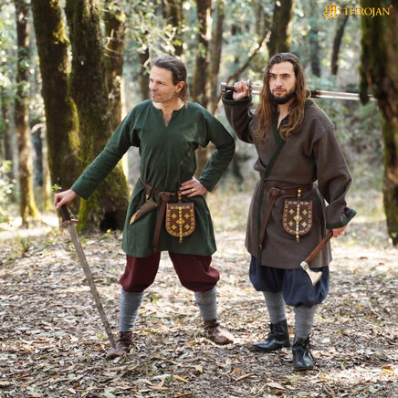 Viking Canvas 100% Cotton Men's Tunic With Gore & Gusset Green