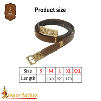 1250 - 1420 Wolf Belt in Brown - Veg Tan Leather