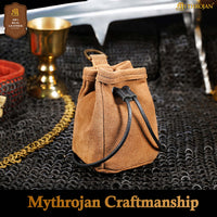 Medieval Drawstring Belt Bag - Brown