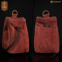 Medieval Drawstring Belt Bag - Red