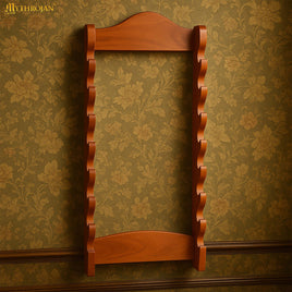 Solid Wood 8 Tier Sword Stand Wall Mount Display