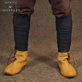 Living History Black Canvas Leg Wraps with brass clasps LARP, SCA & Reenactment