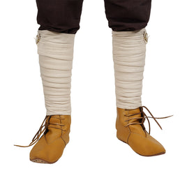 Living History Ecru Canvas Leg Wraps with brass clasps LARP, SCA & Reenactment