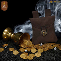 Renaissance Suede Belt Pouch - Chocolate Brown