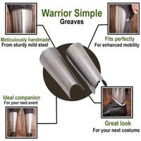 Greaves Open Back Leg Steel Plate Armour