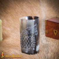 LivingHistoryVikingHornBeerTankardGenuineOxHornAustralia