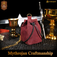 Medieval Drawstring Belt Bag - Red