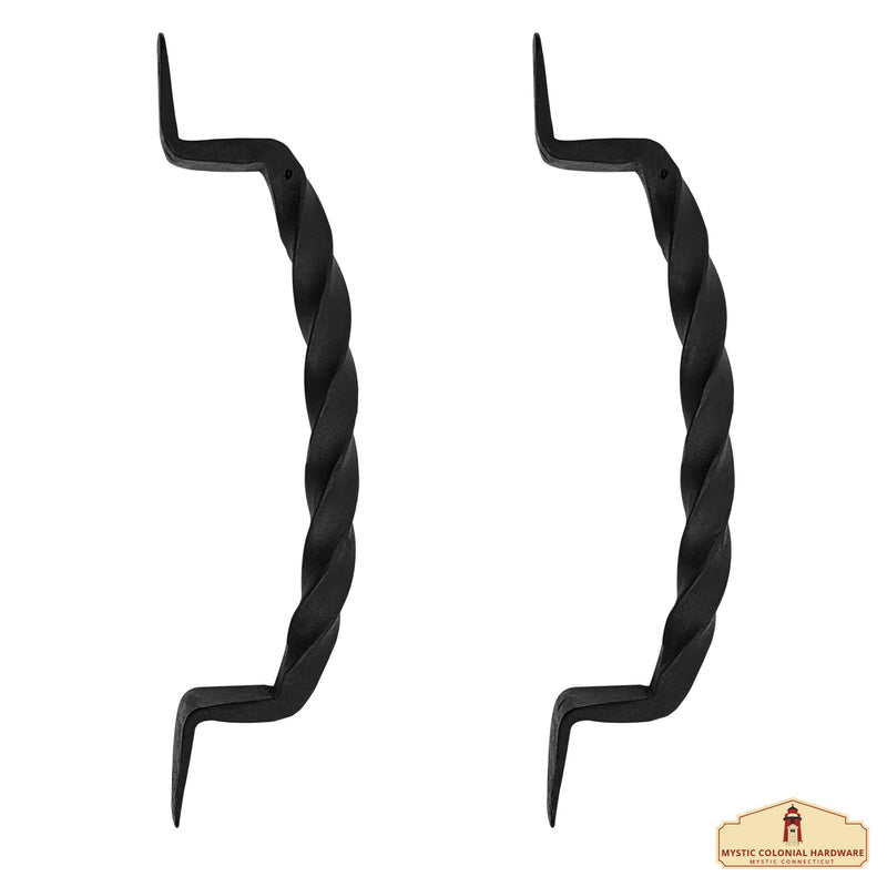 Twisted Hand-Forged Iron Door Handles – Set of 2 - 23cm| Make Your Own ...