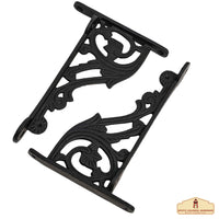 Medieval style shelf bracket with oil blackened finish