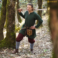 Dark Ages 100% Cotton Men's Tunic With Gore & Gusset Green