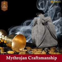 Medieval Drawstring Belt Bag - Grey