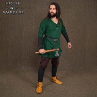 Medieval Black Canvas Leg Wraps with brass clasps LARP, SCA & Reenactment
