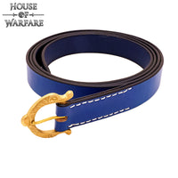 Early Middle Ages Blue Leather Belt