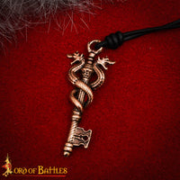Caduceus Snake Key Pendant