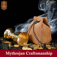 Medieval Drawstring Belt Bag - Light Brown