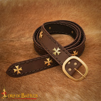 Medieval Crusader Leather Belt