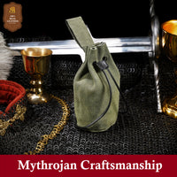 Medieval Drawstring Belt Bag - Green