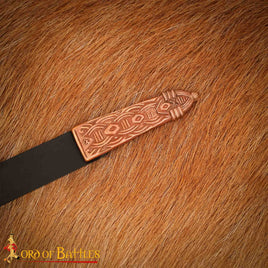 Viking Borre Belt End- Antiqued and Polished Finish