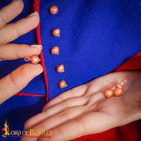 Medieval Solid Bronze Buttons - 12 x 9mm