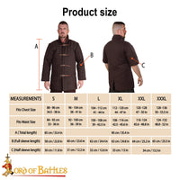 Medieval Triple-Layer Quilted Gambeson (Type 1) Convertible Sleeve Recycled Multi-Fibre Wadding-7101BR 2