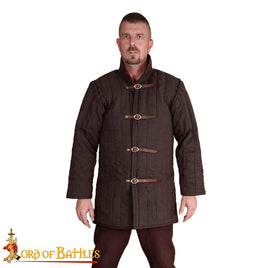 Medieval Triple-Layer Quilted Gambeson (Type 1) Convertible Sleeve Recycled Multi-Fibre Wadding-7101BR 3