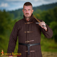 Medieval Triple-Layer Quilted Gambeson (Type 1) Convertible Sleeve Recycled Multi-Fibre Wadding-7101BR 4